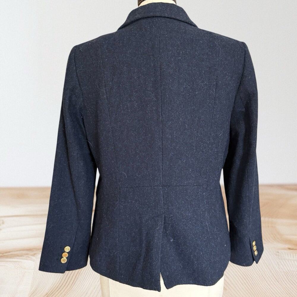 Talbots Navy Blue Three-Button Blazer - Picture 3 of 12